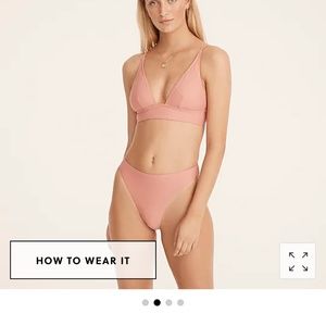 JCrew new with tags plunge warm rose bikini top xs